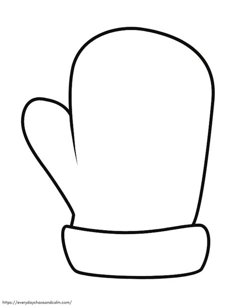 Mitten Coloring Template