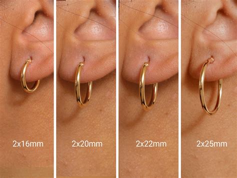 Mm Hoop Earrings Size Chart
