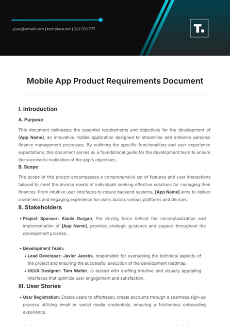 Mobile Application Documentation Template