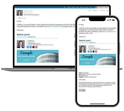 Mobile Email Signature Template