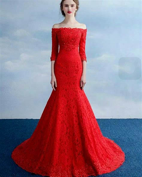 Model Gaun Simple Merah