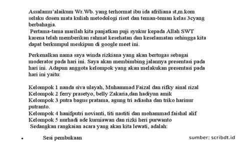 Moderator Presentasi