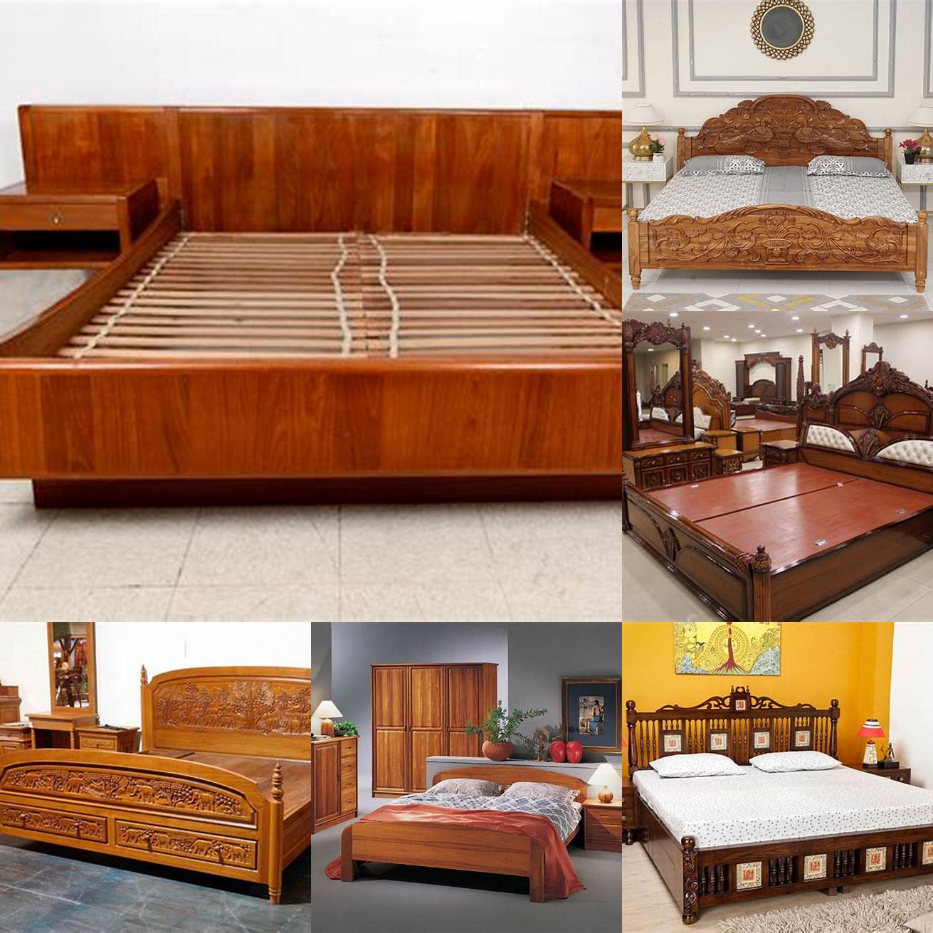 Modern Teak Wood Bed