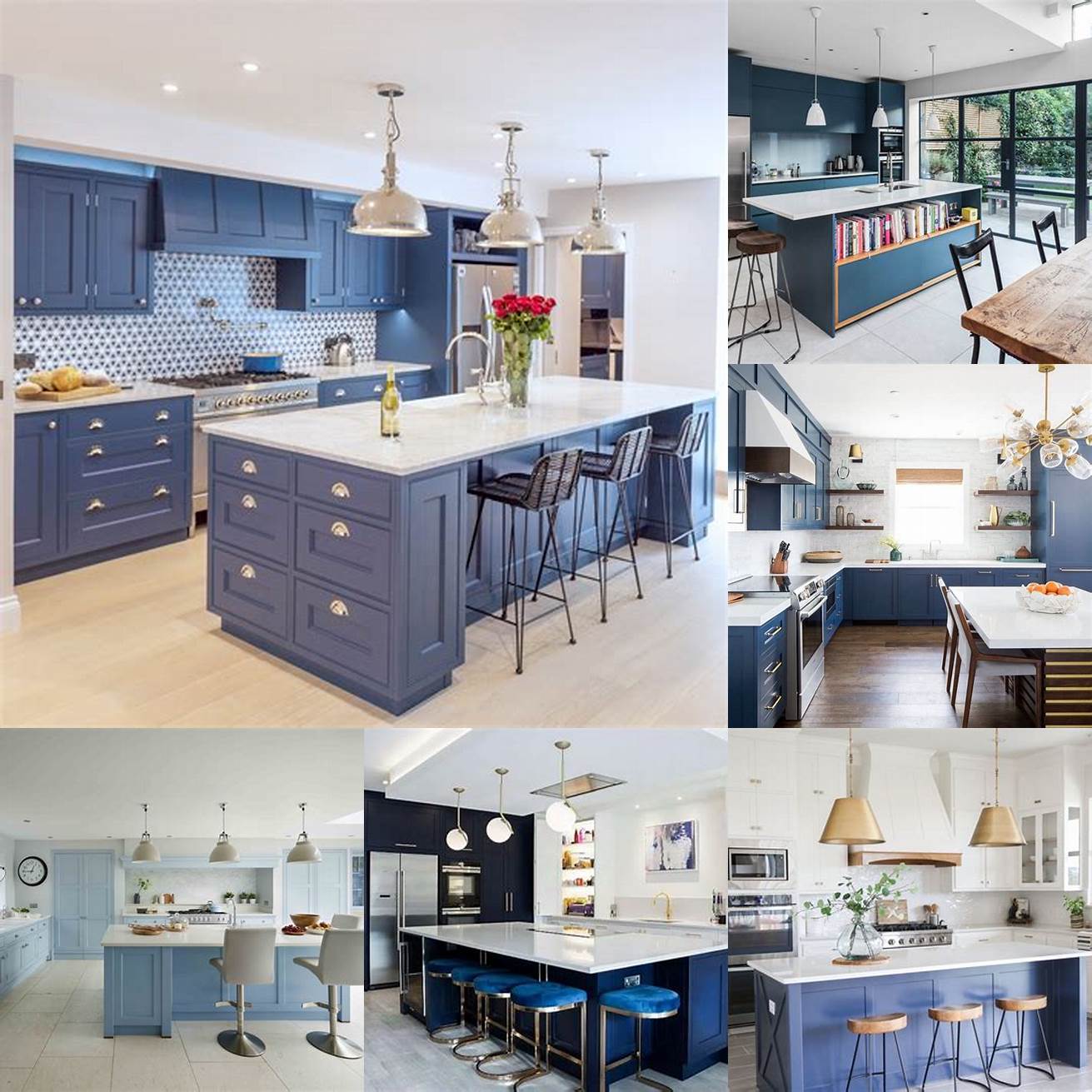 Modern blue kitchen