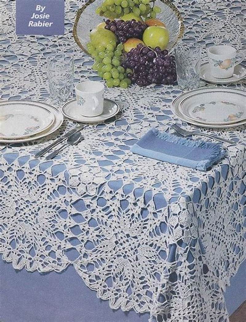 Modern Rectangular Crochet Tablecloth Pattern Free