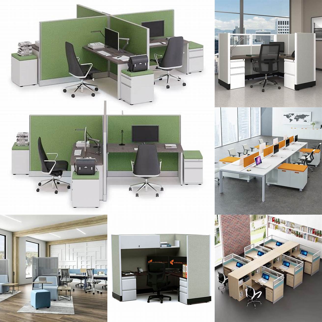 Modular office furniture in action
