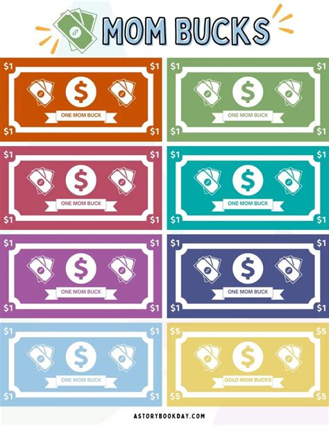 Mom Bucks Printable