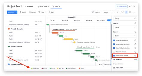 Monday.com Gantt Chart Features