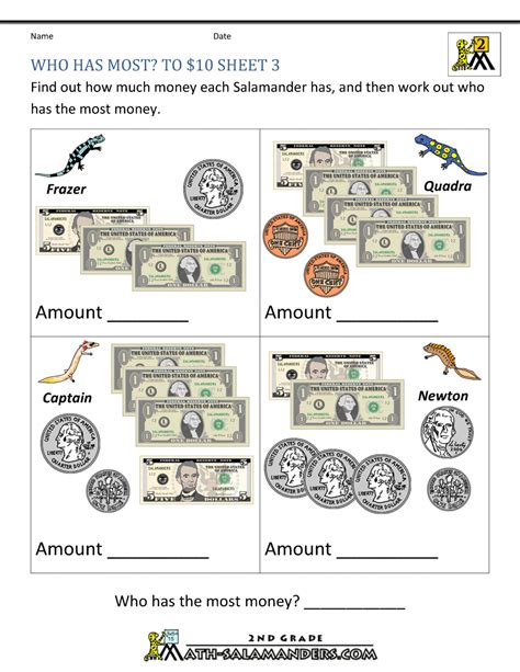 Money Printable Worksheets