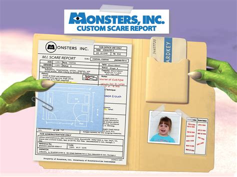 Monsters Inc Scare Report Template