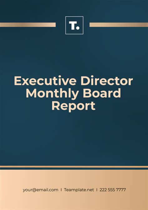 Monthly Board Report Template