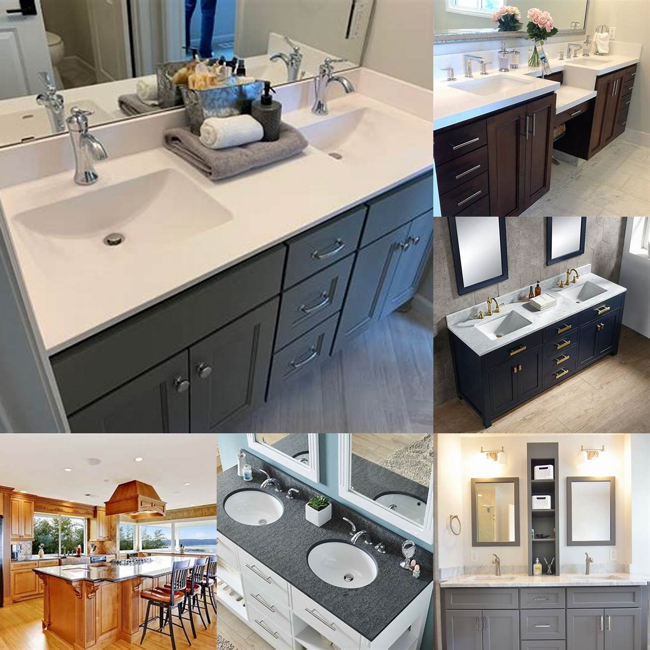 More space With two sinks and more countertop space you and your partner can get ready at the same time without bumping into each other