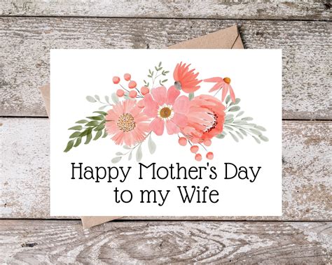 Mothers Day Card For Wife Printable Free