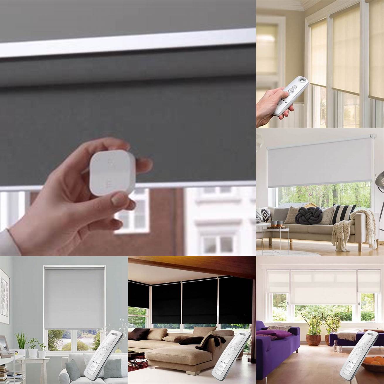 Motorized Roller Blinds These can be controlled with a remote or a smartphone app and can be programmed to open and close at specific times