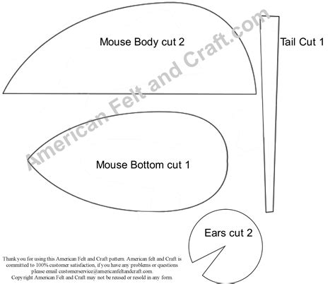 Mouse Sewing Template