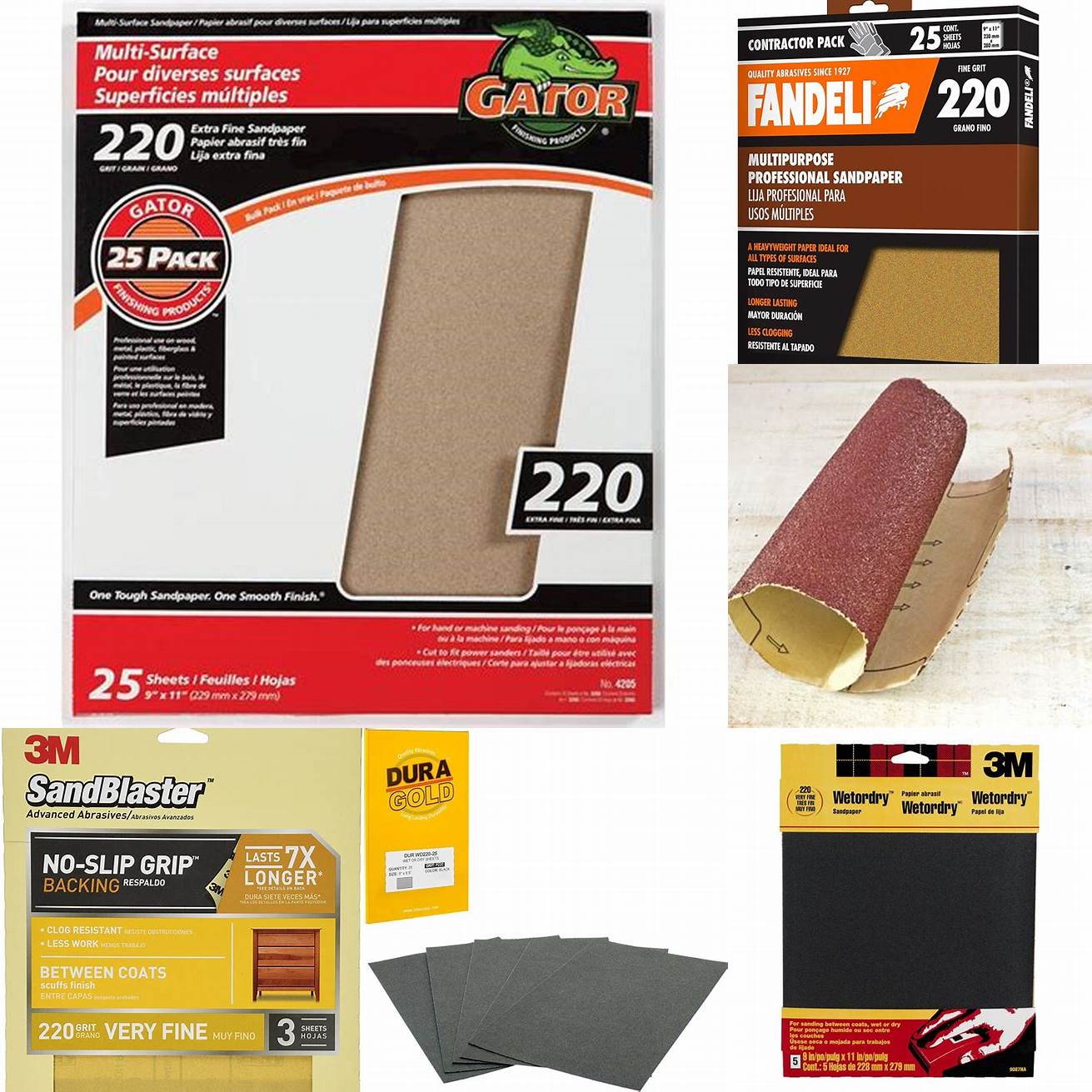 Move to 220-Grit Sandpaper