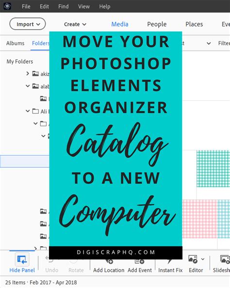 Move Photoshop Elements Catalog To A New Computer