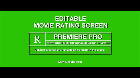 Movie Trailer Rating Screen Template