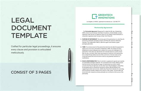 Ms Word Legal Document Template