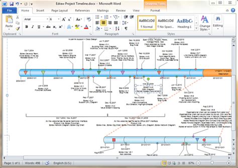 Ms Word Timeline Template