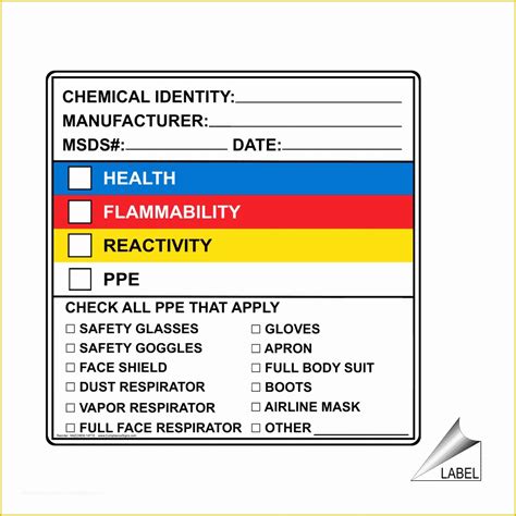 Msds Label Template