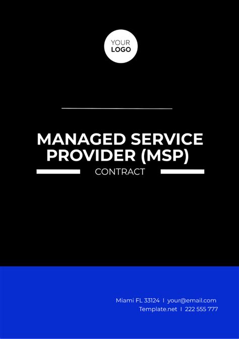 Msp Agreement Template