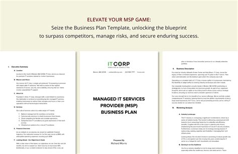 Msp Business Plan Template