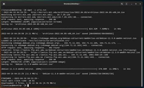 Multiple simultaneous downloads using Wget