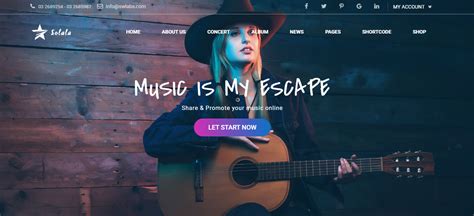 Music Artist Website Template