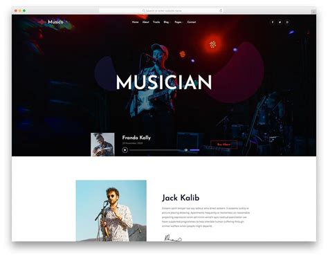 Music Artist Website Templates
