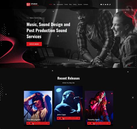 Music Producer Website Template