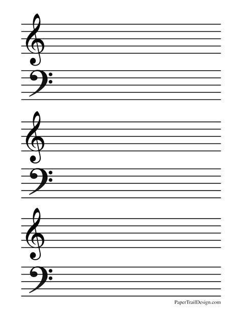 Music Staff Paper Printable