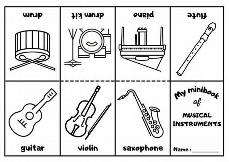 Musical Instruments Printable Coloring Pages