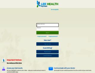 My Chart Lee Memorial