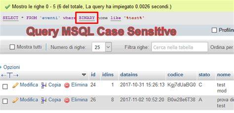 MySQL case sensitive query duplicate
