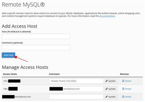 Mysql adding user for remote access