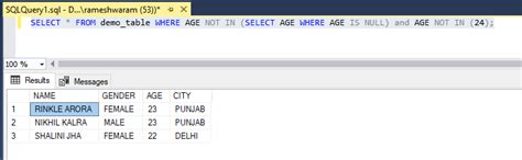NULL values inside NOT IN clause