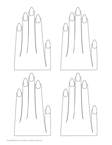 Nail Hand Template