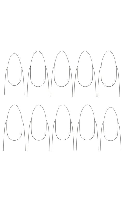 Nail Outline Template Almond