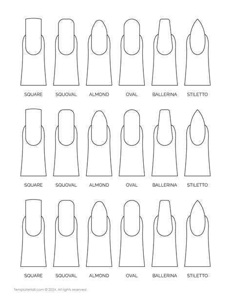 Nail Shape Template