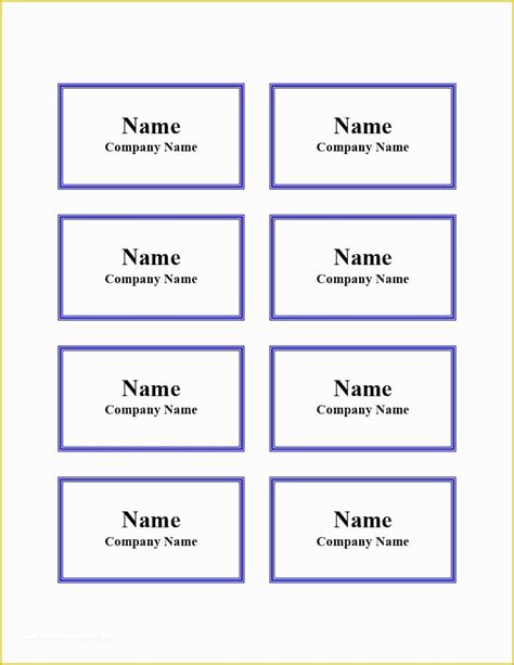 Name Badge Template Microsoft Word