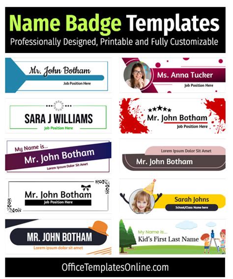 Name Badge Templates For Word