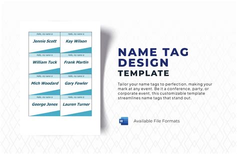 Name Tag Template Design