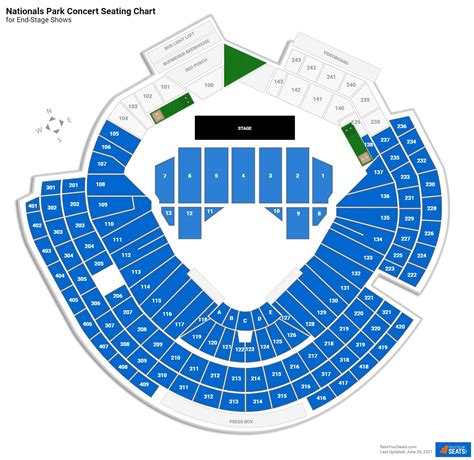 Nationals Park Seating Chart Concert