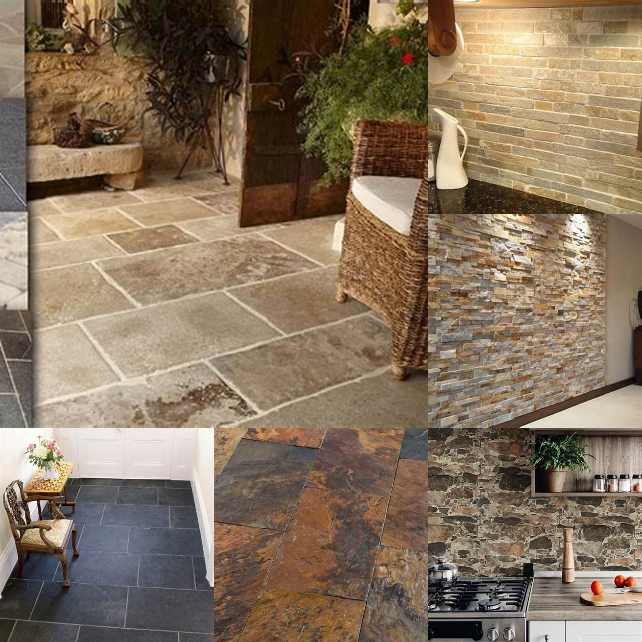 Natural stone tiles