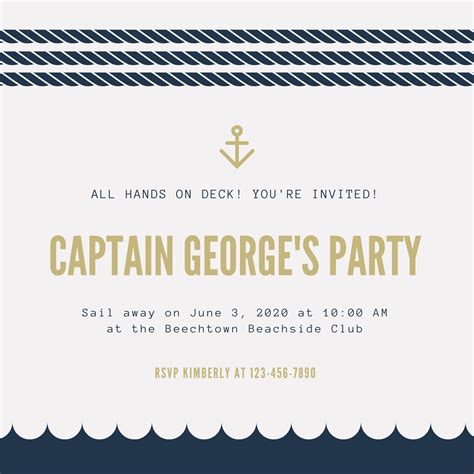 Nautical Invitation Template