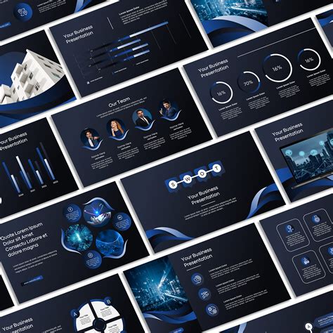 Navy Blue Powerpoint Template