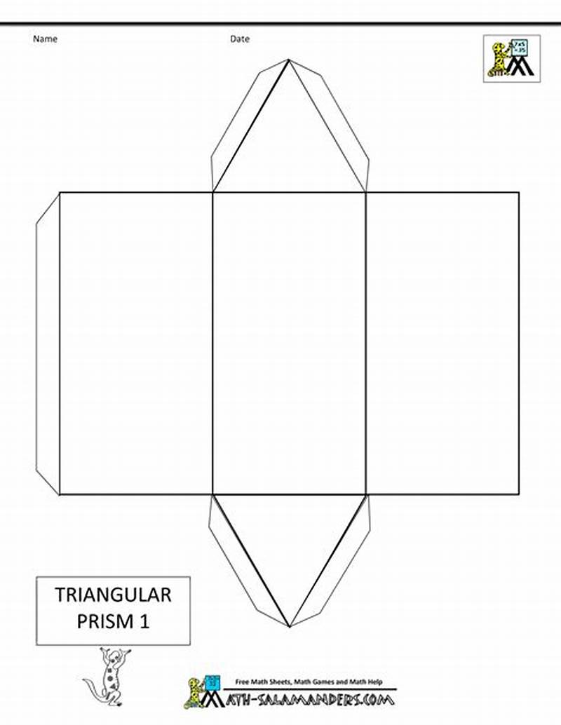 Net For A Triangular Prism Printable