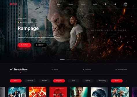 Netflix Website Template