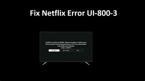 Proven Methods to Fix Netflix Error Code ui-800-3